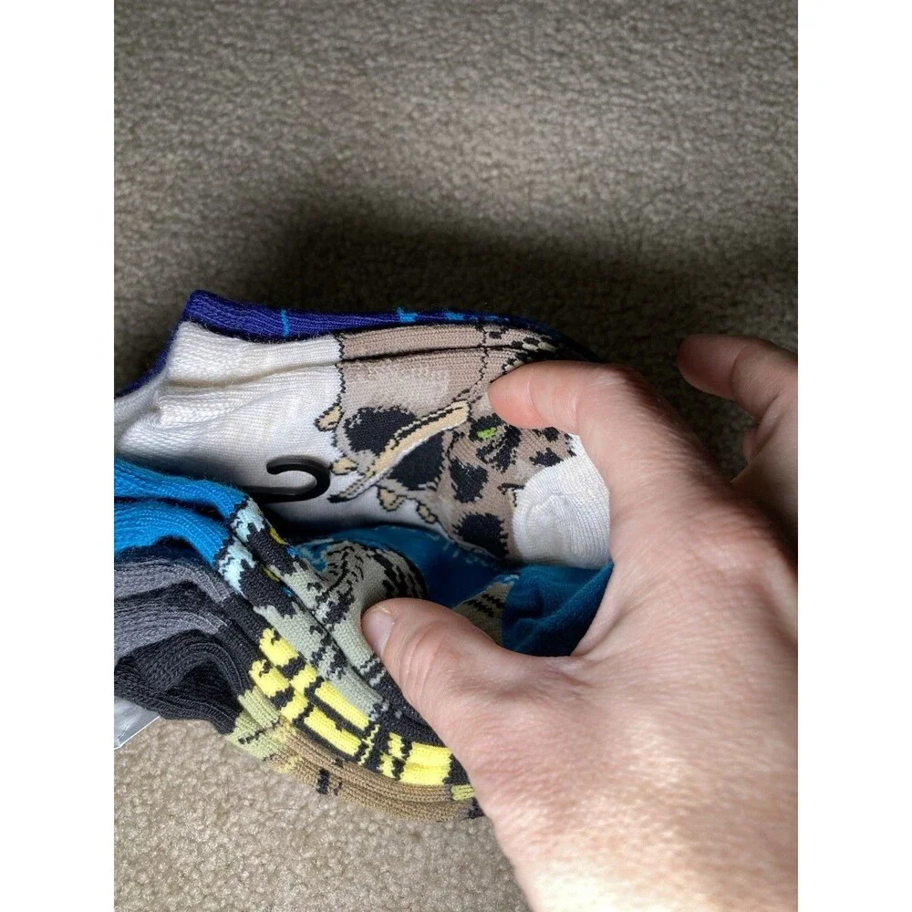 Jurassic World Dinosaur Toddler XS/S Ankle Socks 5 Pack T-Rex Blue New